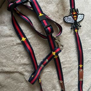 Faux Gucci small harness and leash